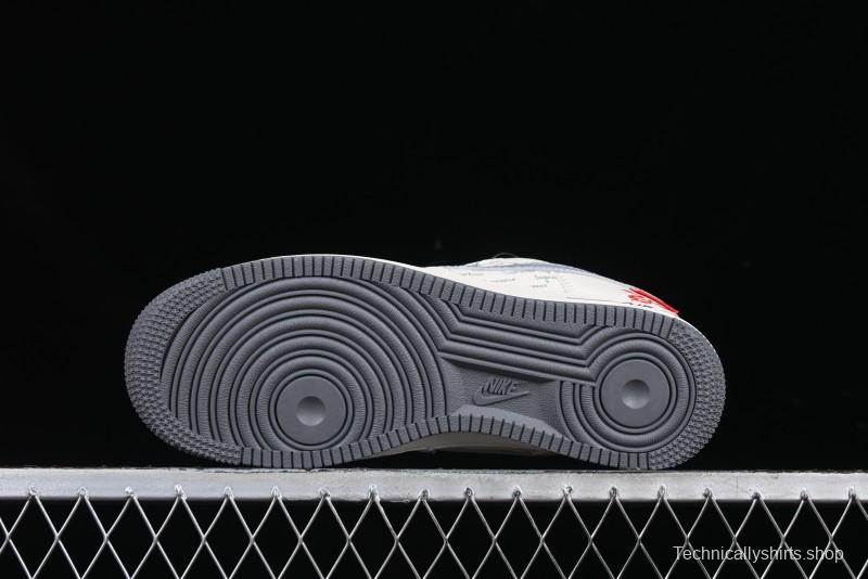 Nike Air Force 1 '07 Low Supreme Snake Year Limited Edition Silver Swoosh Low-Top Casual Sneakers - XS1958-503