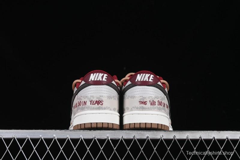 Nike Dunk Low Retro Vintage Distressed Graffiti Deconstructed Casual Sneakers - FB7160-161