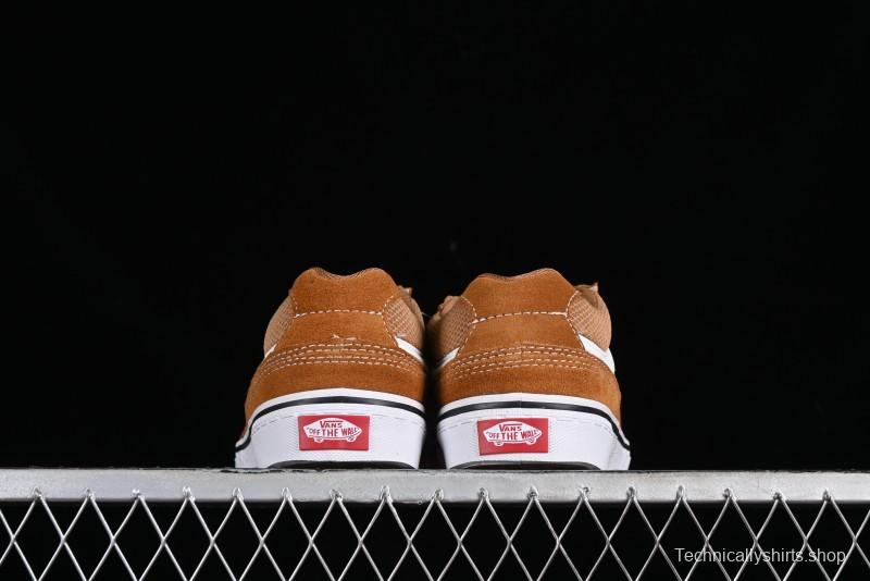 Vans Caldrone Classic American Retro Skate Shoes in Brown Orange - VN000CXZ1OU