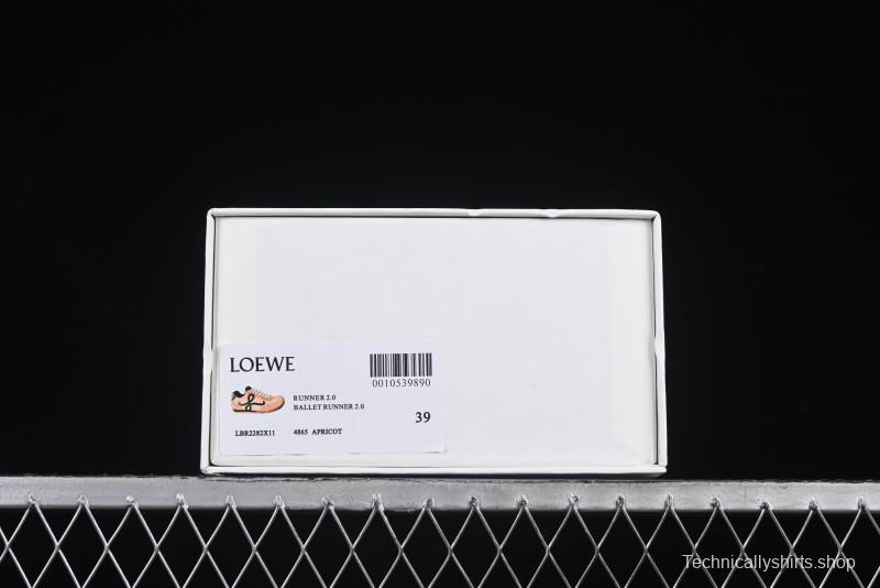Loewe Ballet Runner 2.0 Sneakers Retro Style Lightweight Training Shoes - Apricor