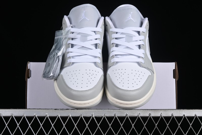 Nike Air Jordan 1 Low AJ1 White Grey Low-Top Lifestyle Basketball Shoes - DC0774-103