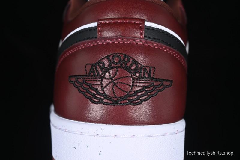 Nike Air Jordan 1 Low AJ1 Retro Lifestyle Sneakers in White and University Red - HF3148-102