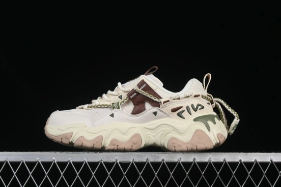 Fila Fusion Retro Mars Running Shoes with Lace-Up Design and Cushioned EVA Midsole - F12W432101FTP