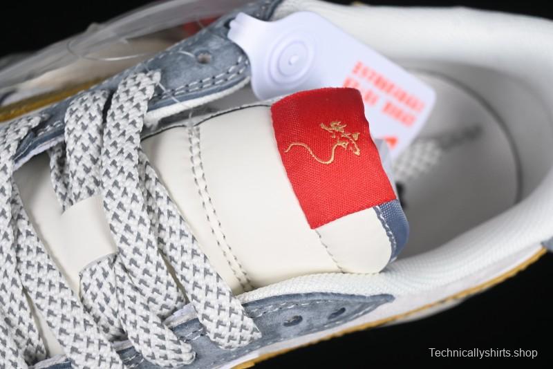 Nike Travis Scott x Fragment Design x Air Jordan 1 Low OG SP AJ1 Snake Year Limited Gold Snake Low-top Casual Sneakers - XZ2025-288