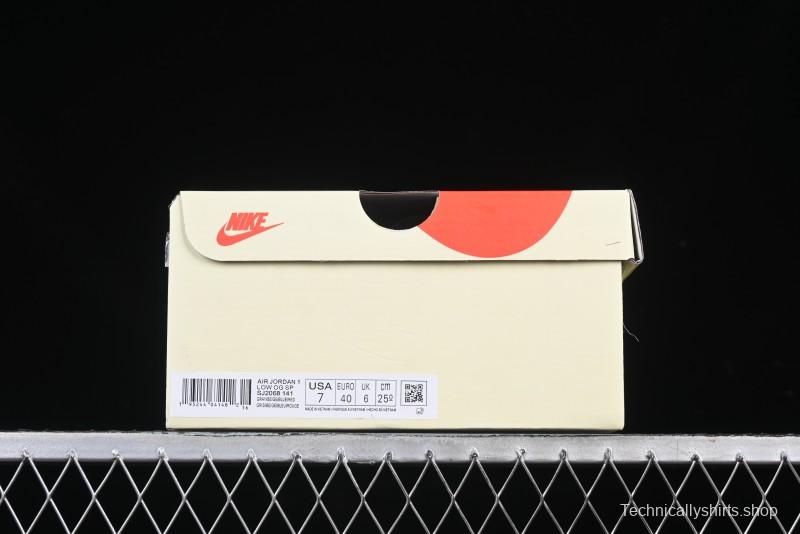 Nike Travis Scott x Fragment Design x Air Jordan 1 Low OG SP AJ1 Retro Sneakers - SJ2068-141