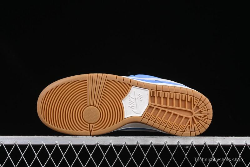 Nike SB Dunk Low Pro ISO Skateboarding Shoes in University Blue with White Swoosh - FJ1674-401