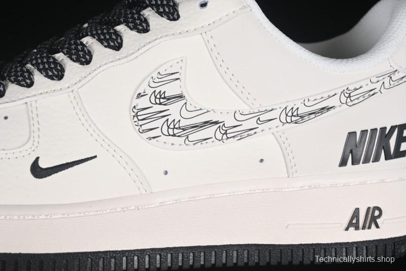 Nike Air Force 1 '07 Low Casual Sneakers with Multi-Swoosh Design - HH7518-046