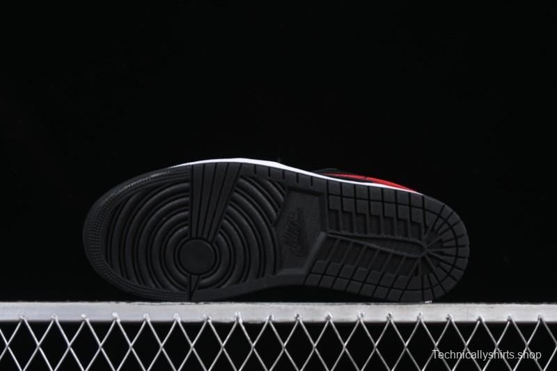 Nike Air Jordan 1 Low AJ1 Red Black Low Top Casual Sneakers - 553558-067