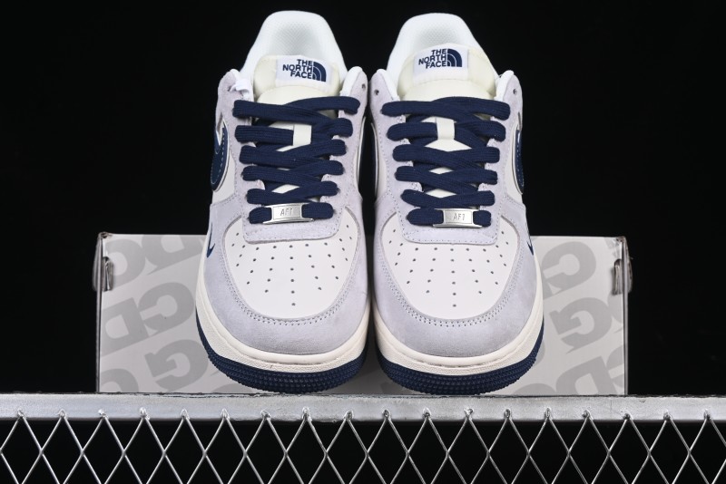Nike Air Force 1 '07 Low The North Face Collaboration Blue Swoosh Logo Casual Sneakers - XZ6188-913