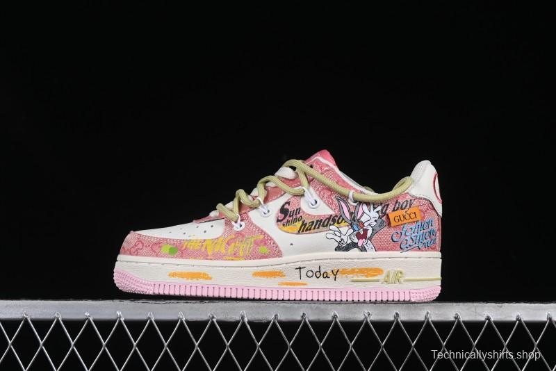 Nike Air Force 1 '07 Low Bugs Bunny Custom Casual Sneakers - BD7700-666