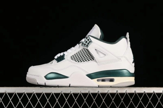Nike Air Jordan 4 Retro Sneakers with Oxidized Green Accents and Visible Air Cushion - AQ8138-103