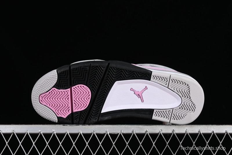 Nike Air Jordan 4 Retro "Orchid" Sneakers with Suede Upper and Cement Grey Accents - AQ9129-501