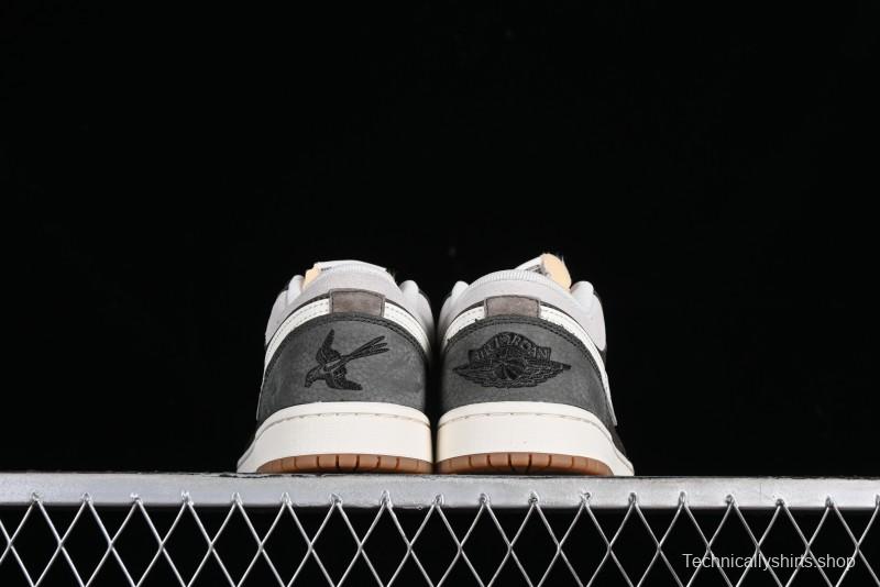 Nike Air Jordan 1 Low "Snkrs Day" Casual Sneakers with Grey Toe Design - FD0399-004