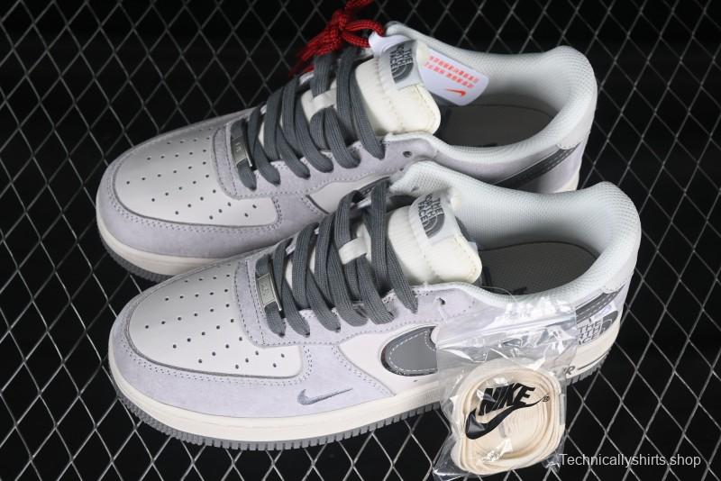 Nike Air Force 1 '07 Low The North Face Collaboration Grey Pigskin Grey Sole Low-Top Casual Sneakers - XZ6188-915