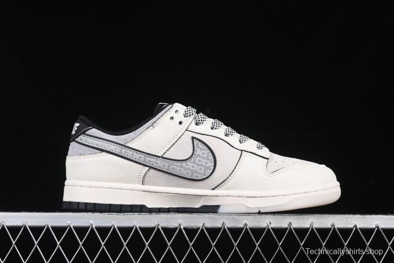 Nike SB Dunk Low The North Face x CDG Triple Collaboration Black Letter Grey Swoosh Anniversary Custom Low-Top Casual Skate Shoes - DM6868-029