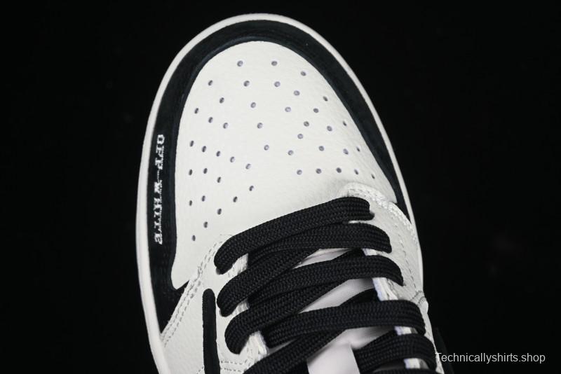 Nike Travis Scott x Fragment Design x Air Jordan 1 Low OG SP AJ1 Off-White Collaboration Casual Sneakers - DM7866-065
