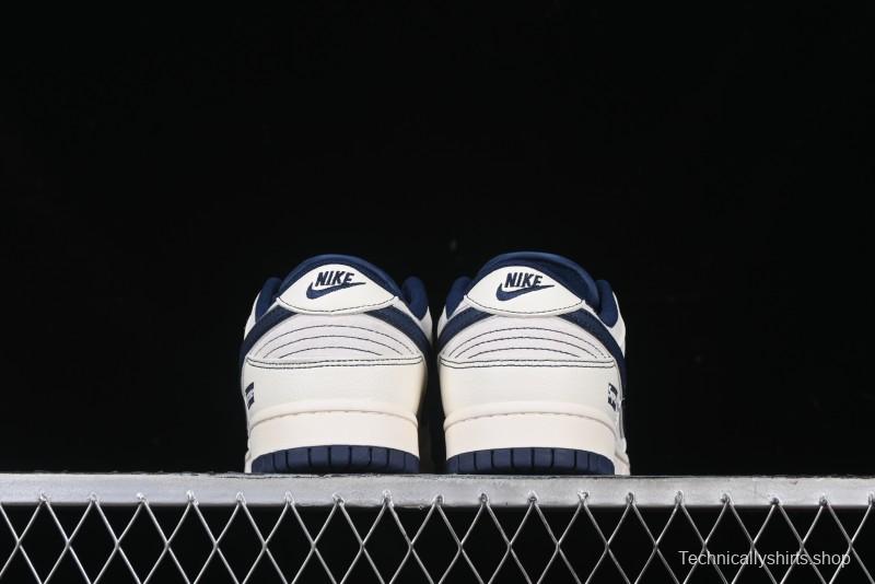 Nike SB Dunk Low Supreme Collaboration - Light Blue Double Swoosh Anniversary Custom Low-Top Casual Skate Shoes - XX3168-301