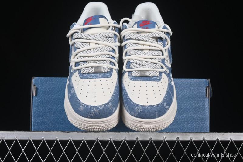 Nike Air Force 1 '07 Low Levi's Denim Patchwork Lace-Up Casual Sneakers - SJ1198-001