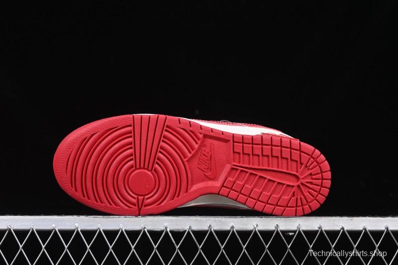 Nike SB Dunk Low Supreme Collaboration Year of the Snake Limited Edition Red Snake Print Anniversary Custom Low-Top Casual Sneakers - XS1086-015