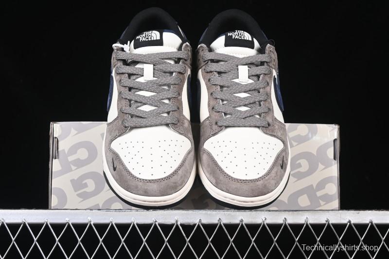 Nike SB Dunk Low The North Face Collaboration - Mysterious Grey Anniversary Edition Customized Low-Top Casual Skate Shoes - XS1086-006