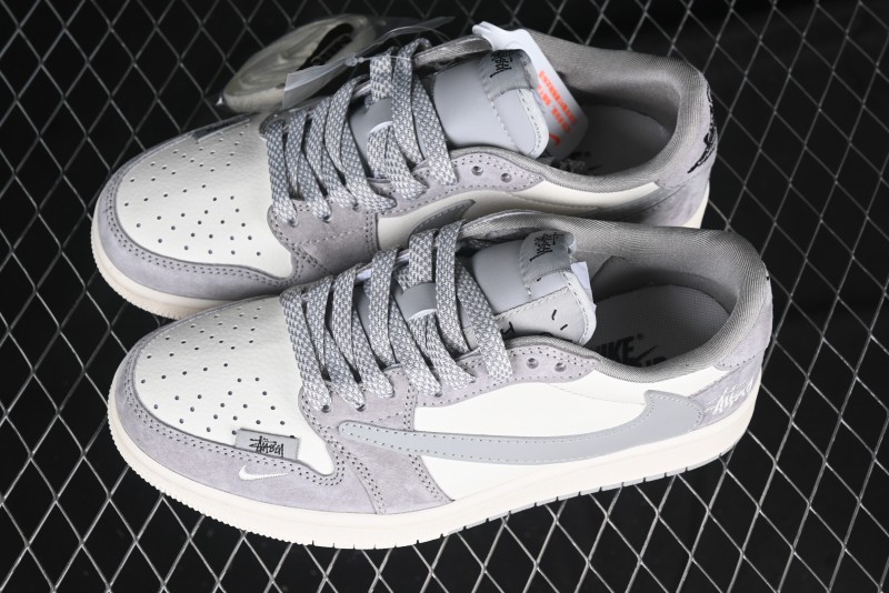 Nike Travis Scott x Fragment Design x Air Jordan 1 Low OG SP AJ1 Retro Sneakers - SJ2068-132