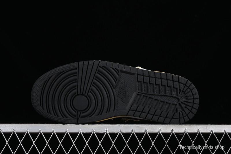 Nike Air Jordan 1 Low SE "WRMK" AJ1 Sashiko Stitch Low-Top Casual Sneakers - FN7670-493