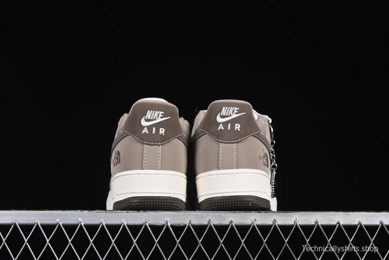 Nike Air Force 1 '07 Low The North Face Collaboration Light Brown Ghost Face Casual Sneakers - KK1988-065