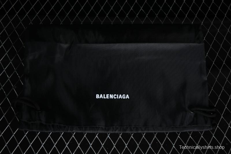 Balenciaga Monday Leather Round Toe Lace-Up Low-Top Lifestyle Sneakers - WDTSC9110