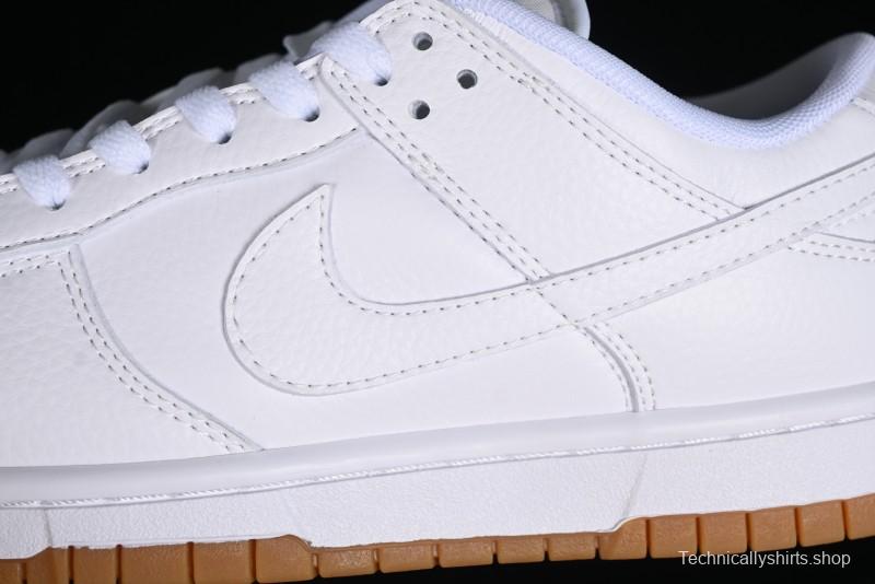 Nike SB Dunk Low Casual Skate Shoes with White and Gum Sole - 311369-100