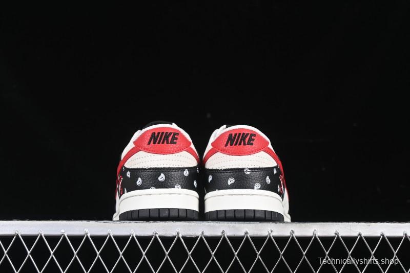 Nike SB Dunk Low Edison Chen Collaboration Graffiti Red Swoosh Anniversary Custom Low-Top Casual Skate Shoes - DJ2024-101
