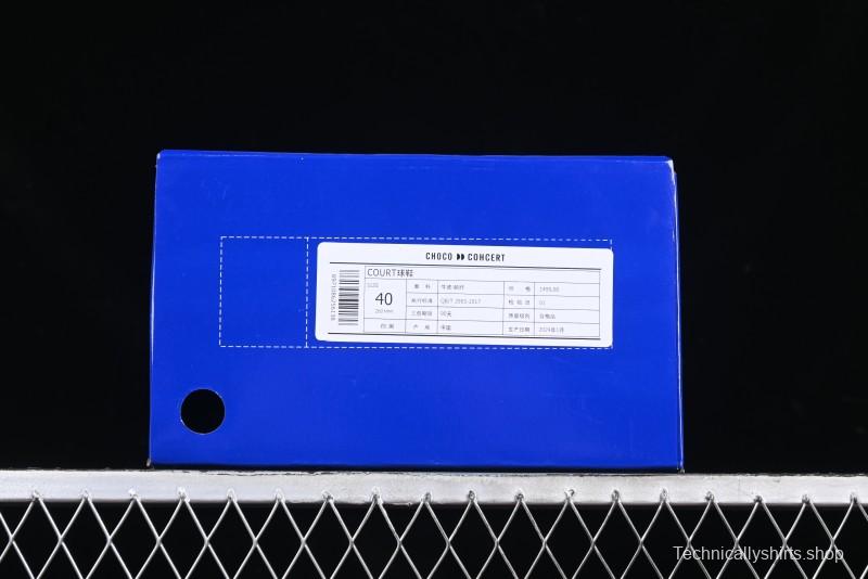 Choco Concert Leather Round Square Asymmetric Fashion Sneakers Black White - AJE5