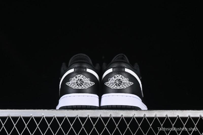 Nike Air Jordan 1 Low Retro Basketball Shoes in Black and White - 553558-043