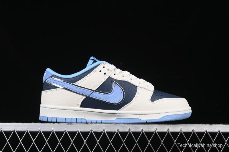 Nike SB Dunk Low Lightning Collaboration - Light Blue Swoosh Anniversary Custom Low-Top Casual Skate Shoes - LW1818-107