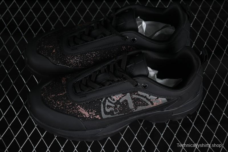 Stone Island Grime Panelled Low-Top Lifestyle Sneakers in Dark Brown - 79FWS0303