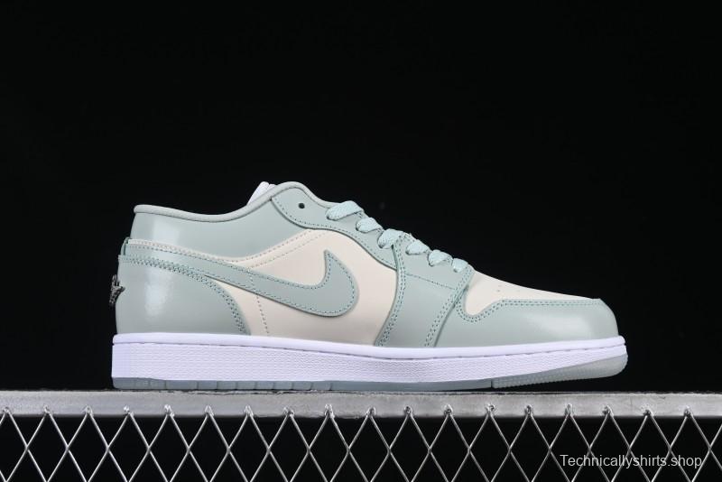 Nike Air Jordan 1 Low AJ1 Amber Green Low-Top Casual Sneakers - HF4078-100