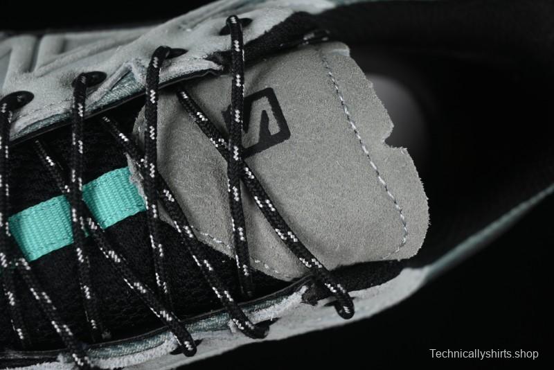 Salomon x Contragrip All-Terrain Hiking Shoes - Lightweight Gray with Black & Teal Accents