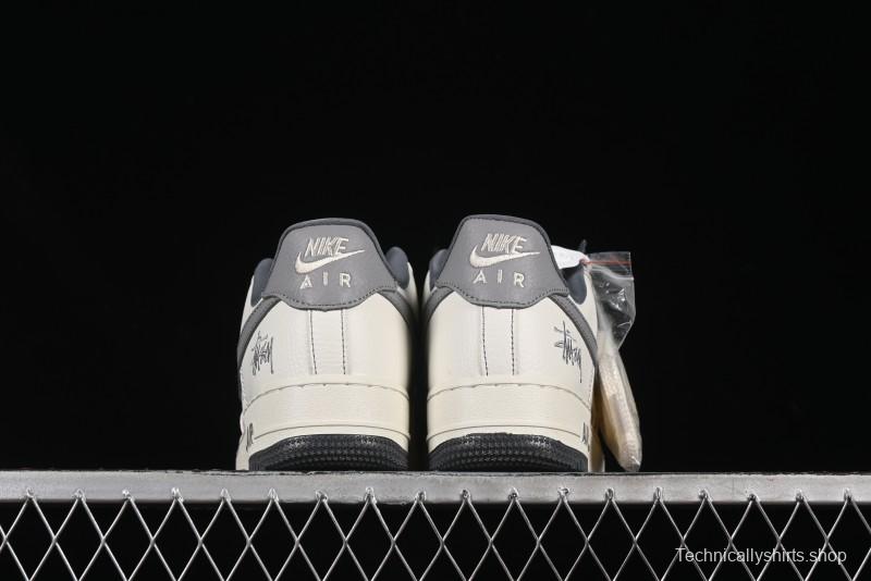 Nike Air Force 1'07 Low Stussy Collaboration Woven Fabric Low-Top Casual Sneakers - BZ6808-101