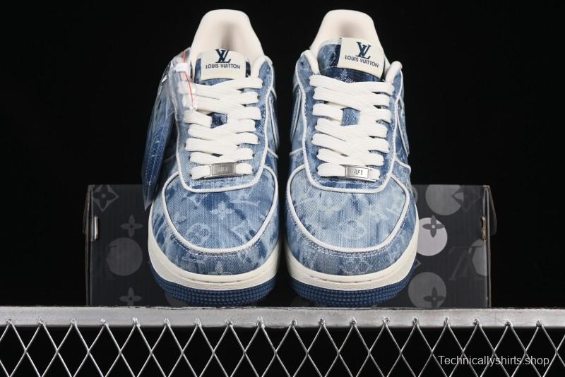 Nike Air Force 1 '07 Low LV Collaboration Blue Denim Casual Sneakers - SC9207-532