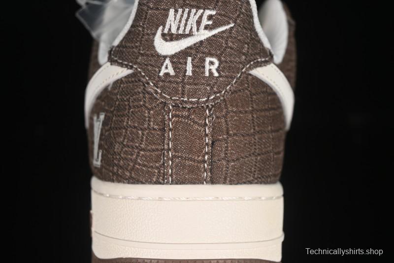 Nike Air Force 1 '07 Low LV Collaboration Beige Grid Casual Sneakers - XS1958-552