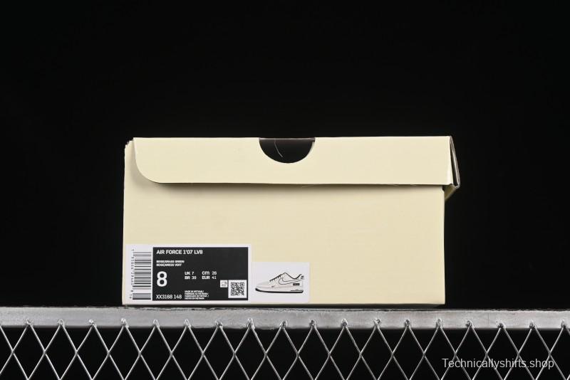 Nike Air Force 1 '07 Low Supreme Collaboration Military Green Multi Swoosh Casual Sneakers - XX3168-148