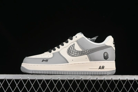 Nike Air Force 1'07 Low Bape Collaboration Beige Star Casual Sneakers - XS1958-571