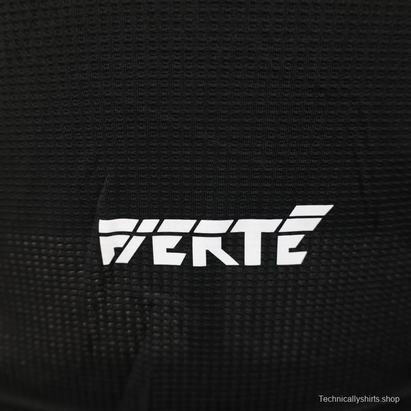 Player Version 2025 Algeria Black with White Arabic Sponsor Jersey