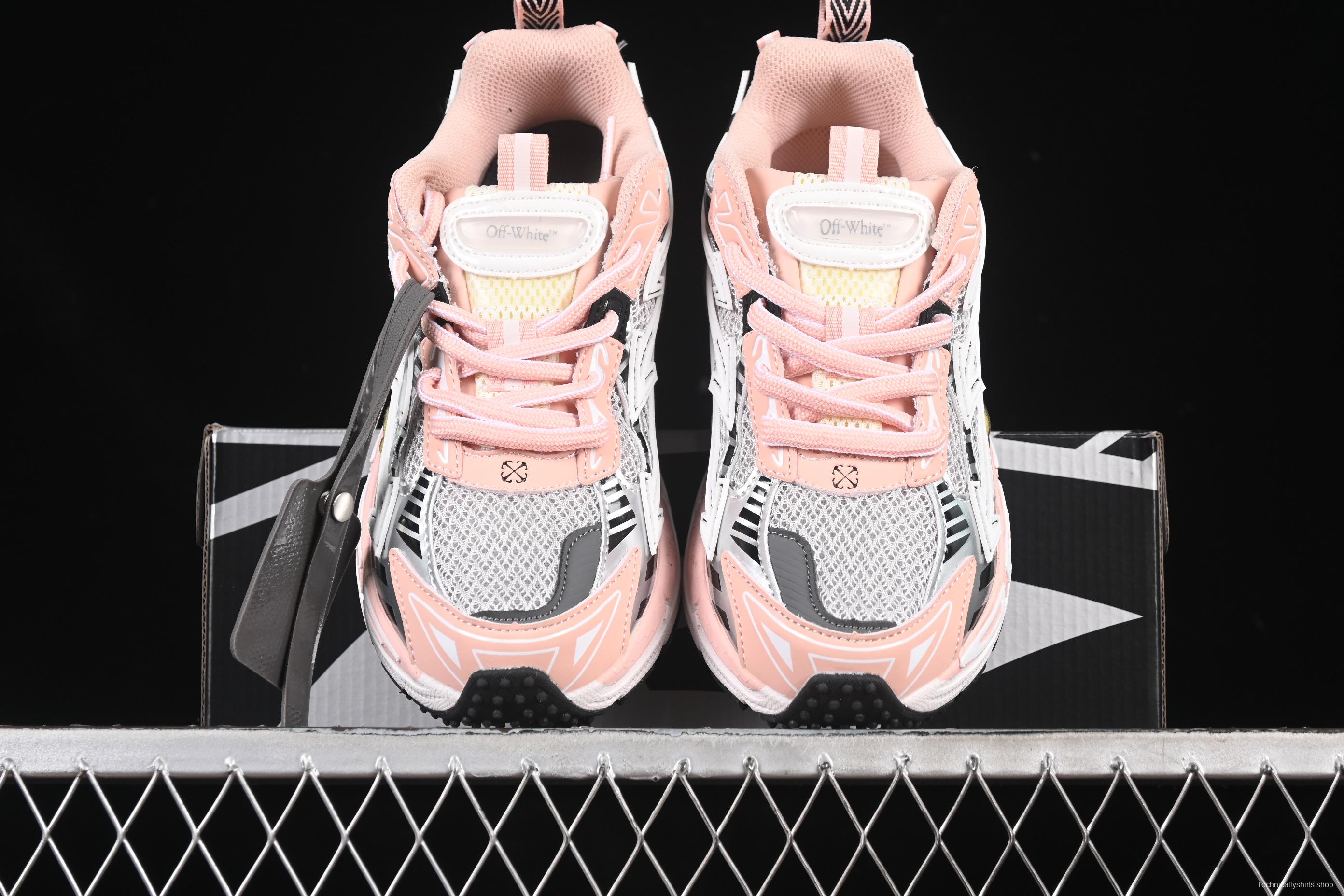 Off-White Be Right Low-Top Lifestyle Sneakers in Silver Pink - C.D4