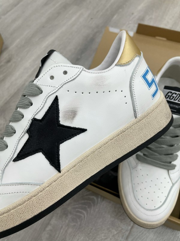 2024 Unisex GGDB White Black Leather Sneakers MJ00260