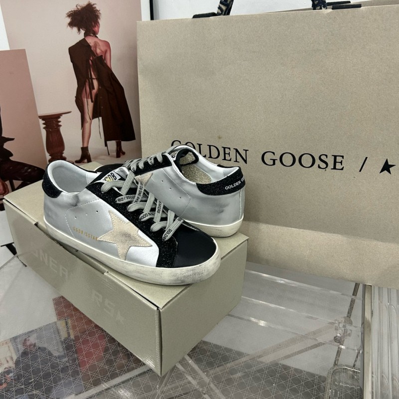 2025 Women GGDB White Black Leather Suede Sneakers