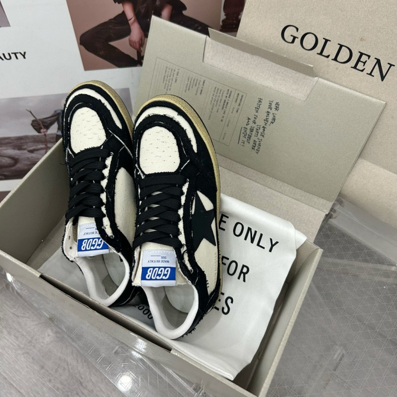 2024 Unisex GGDB Black White Canvas Leather Low Top Sneakers MJ00260