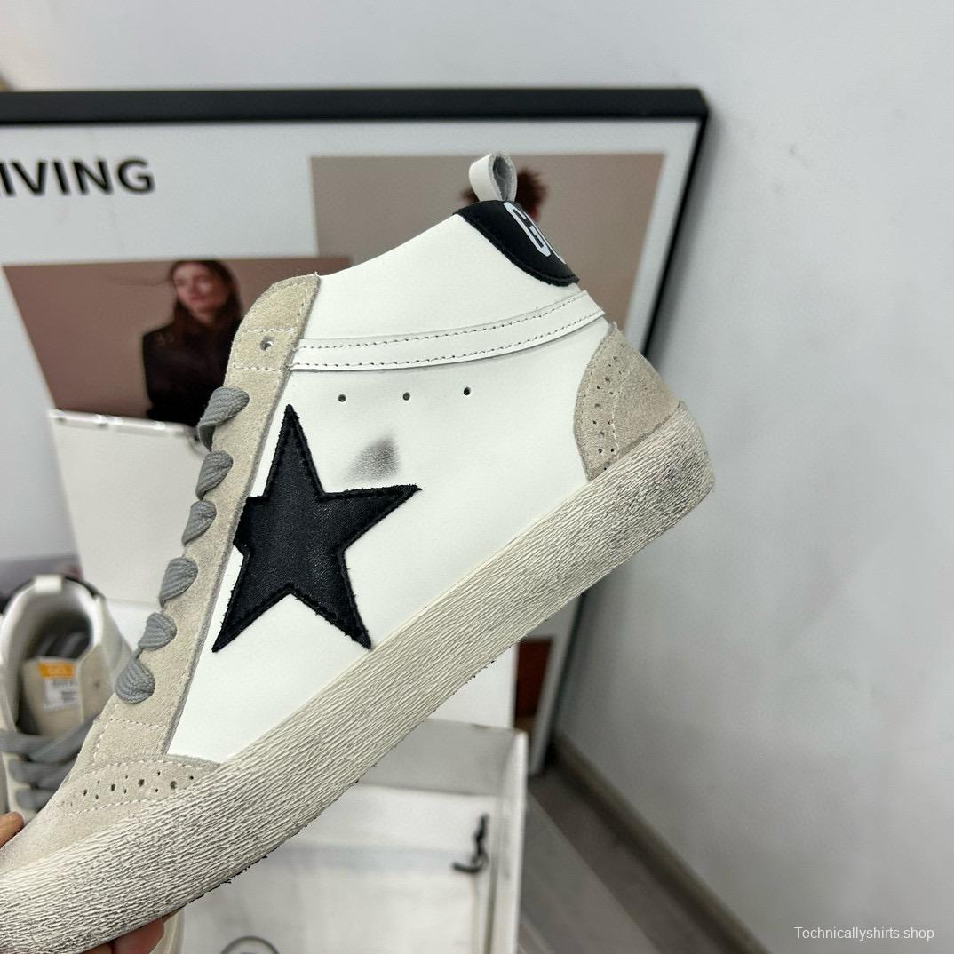 2024 Unisex GGDB White Black Leather Suede High Top Sneakers MJ00300