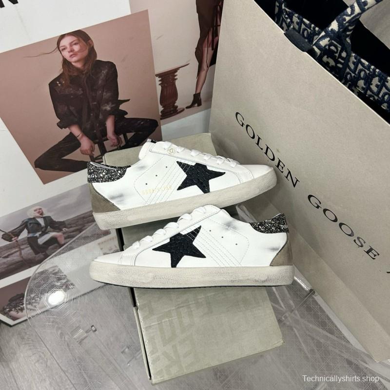 2025 Women GGDB White Black Suede Leather Sneakers MJ00260