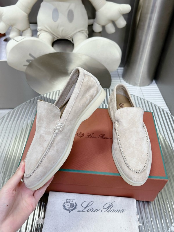 2024 Unisex Le Parmentier Beige Suede Loafers MJ00270