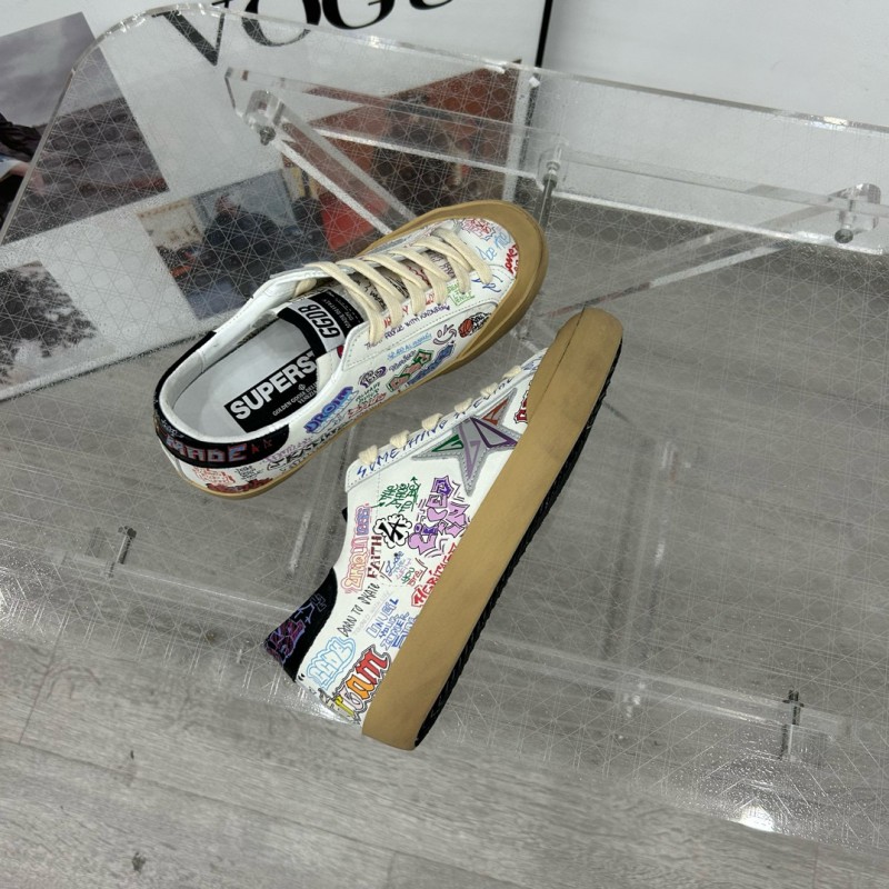 2025 Women GGDB White Multi Leather Sneakers